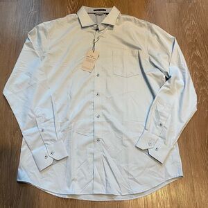 Easy Care Long Sleeve Collared Casual Dress Shirt